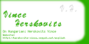 vince herskovits business card